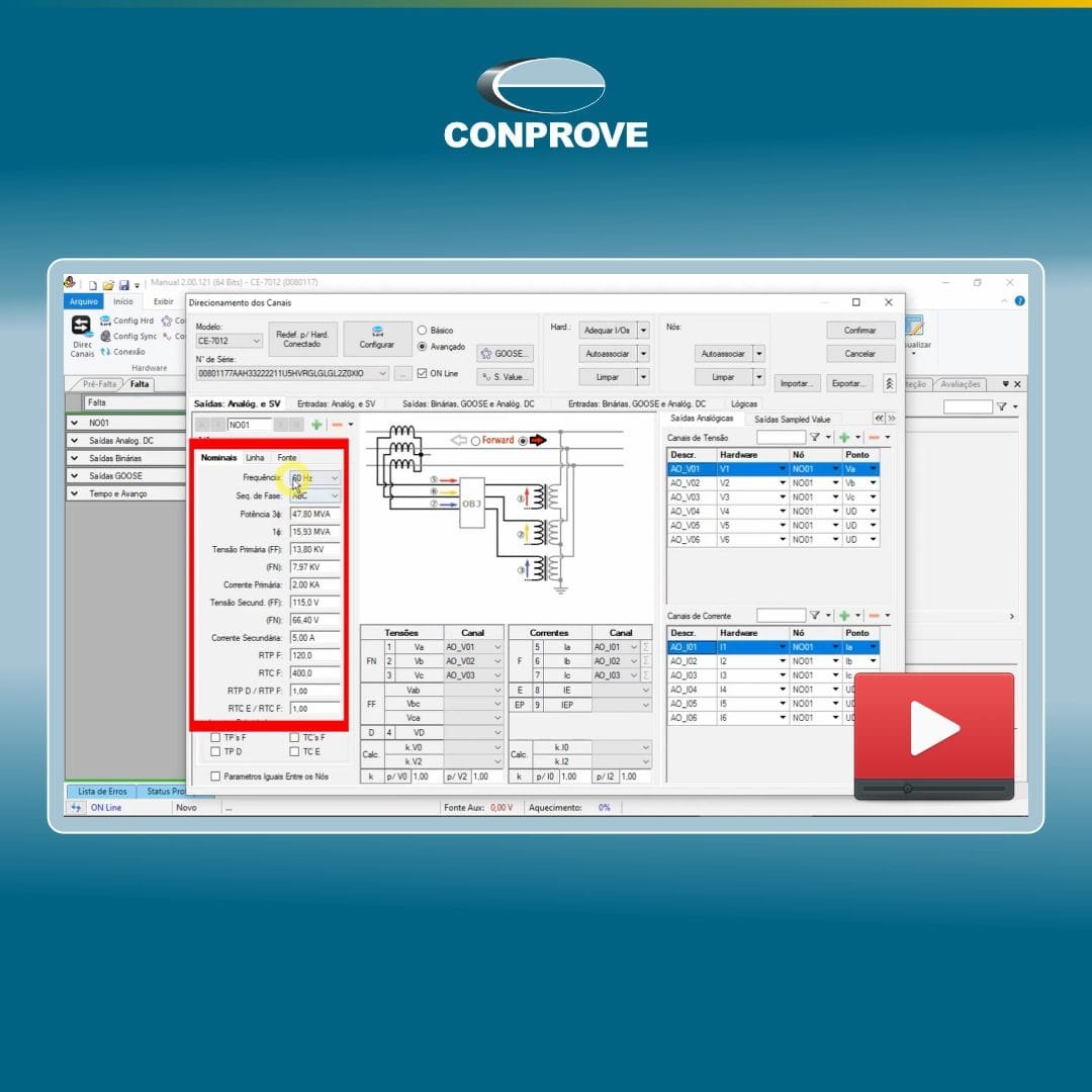 Comunicação com a Mala de Testes- Integração Total com o Software Conprove