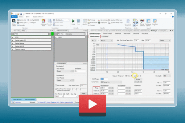 Teste de Relé – Função de Sobrecorrente 50/51 com o Software Quick e Mala de Testes Conprove 2 softare quick