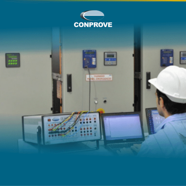 Conprove, Ensaios de Comissionamento, Manutenção, Relé de Proteção, IED, IEC 60255, IEEE 60255‑121, Distância, Sobrecorrente, Diferencial, Direcional, Sobretensão, Subtensão, Função Térmica, Eletromecânico, Estático, Numérico, Oscilografia, Log de Eventos, Mala de Testes, Engenharia Elétrica, Proteção de Sistemas