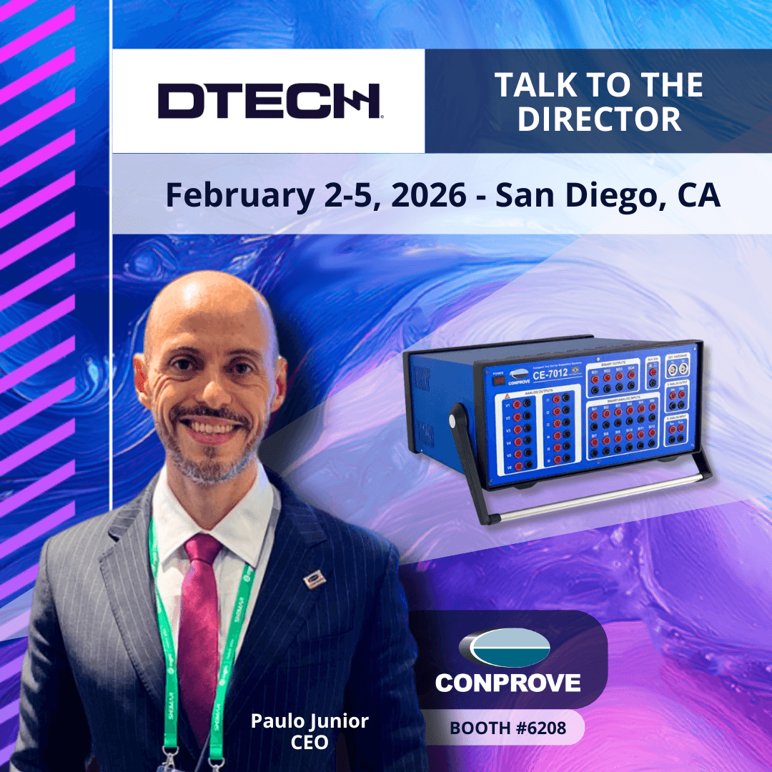 Conprove na DISTRIBUTECH 2026: testes e comissionamento IEC 61850 com demonstrações ao vivo (Stand 6208) 1 Conprove na DISTRIBUTECH 2026: testes e comissionamento IEC 61850 com demonstrações ao vivo (Stand 6208) / Conprove at DISTRIBUTECH 2026: IEC 61850 Testing & Commissioning with Live Demos (Booth 6208) / Conprove, DISTRIBUTECH 2026, Dtech2026, IEC 61850, Subestación Digital, Pruebas y Comisionamiento, Sampled Values, SV, Merging Unit, Automatización de Subestaciones, Protección y Control, Sistemas Eléctricos de Potencia, Transmisión y Distribución, T&D, Smart Grid, San Diego Convention Center