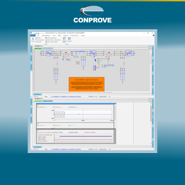 Utilize o PS Simul para análises da norma IEC 60255-121 (Cap. 6.6.1) — Exemplo de Linha Única