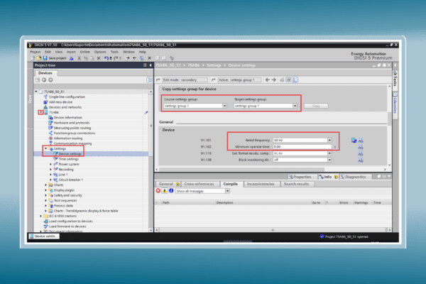 Tutorial de Teste: Relé de Proteção SIEMENS 7SA86 (SIPROTEC 5) — Funções 50/51 (PIOC/PTOC)