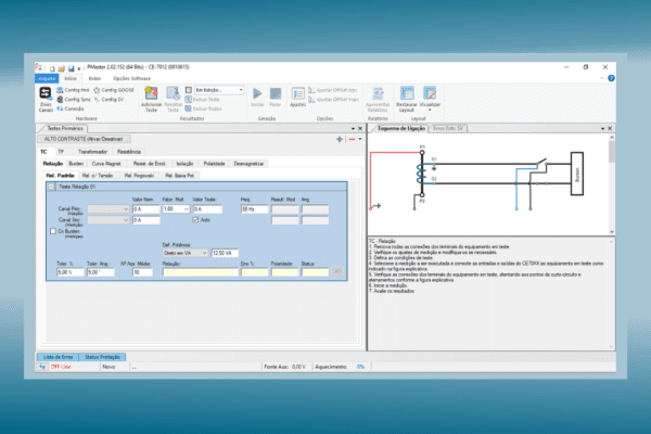 Software PMaster: uma plataforma unificada para testes em TC, TP, transformadores e resistência