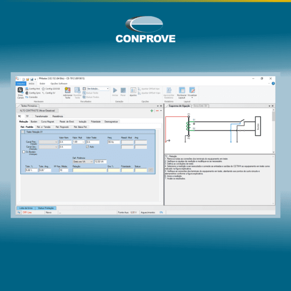 Software PMaster: uma plataforma unificada para testes em TC, TP, transformadores e resistência Software PMaster: uma plataforma unificada para testes em TC, TP, transformadores e resistência