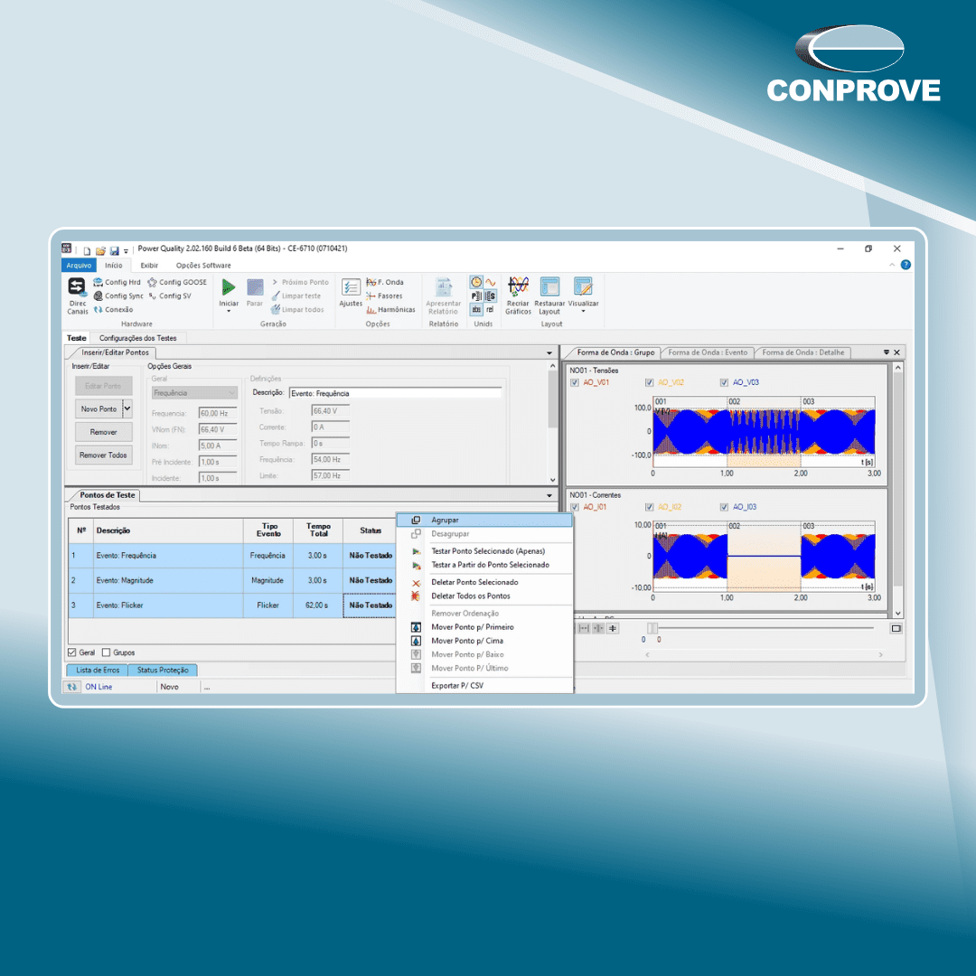 Software Power Quality: Ensaios Avançados para Analisadores de Energia Elétrica