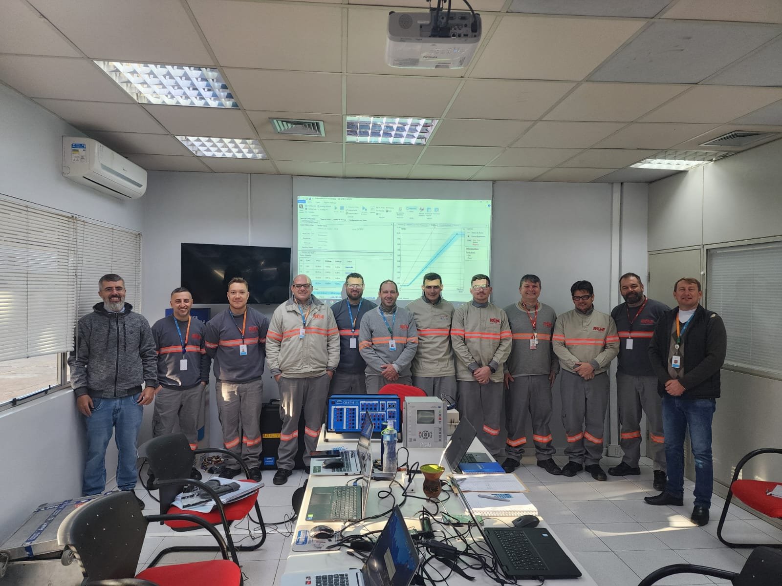 Treinamento CONPROVE capacita equipe da RGE Sul no uso do CE-6710 para testes em sistemas elétricos 1 Treinamento CONPROVE capacita equipe da RGE Sul no uso do CE-6710 para testes em sistemas elétricos